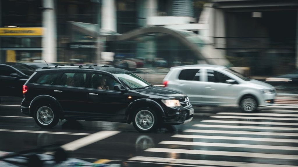 Cars driven at high speed